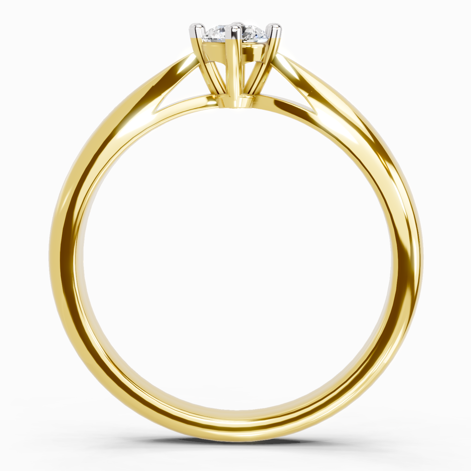Sparkles 0.16 Ct Round Solitaire Diamond Ring in 14K Gold