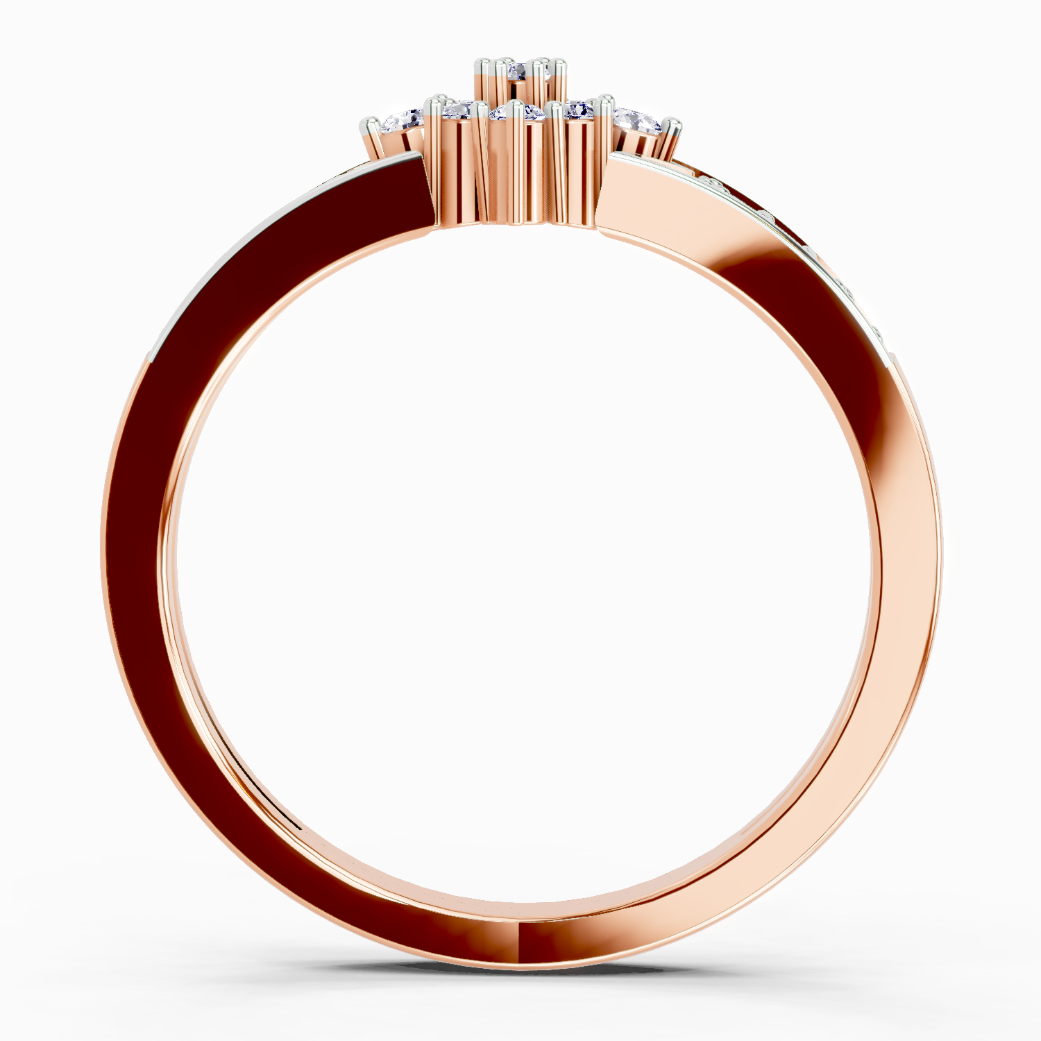 Sparkles 0.2 1 Ct Round Cluster Diamond Ring in 14K Gold