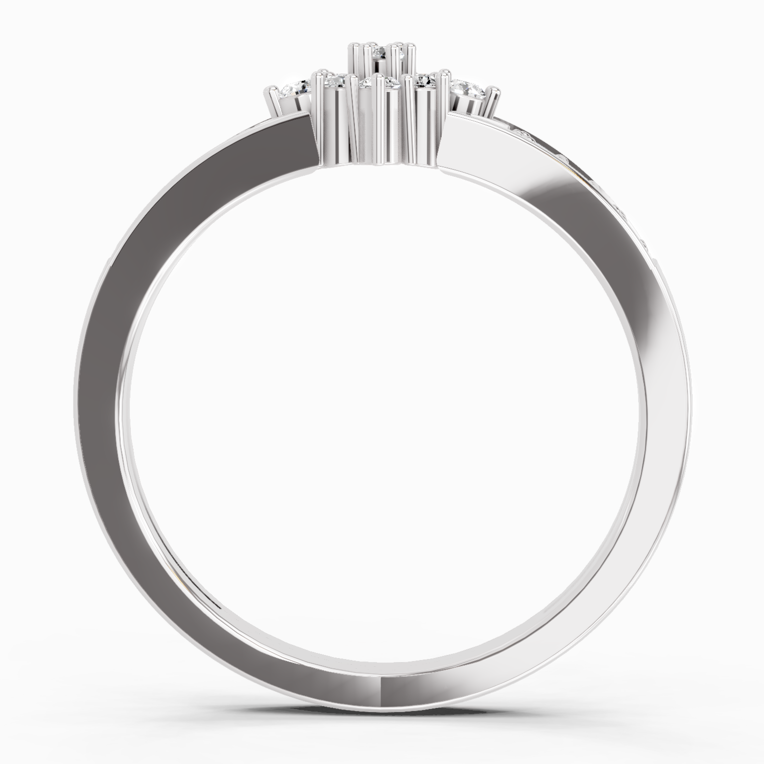 Sparkles 0.2 1 Ct Round Cluster Diamond Ring in 14K Gold