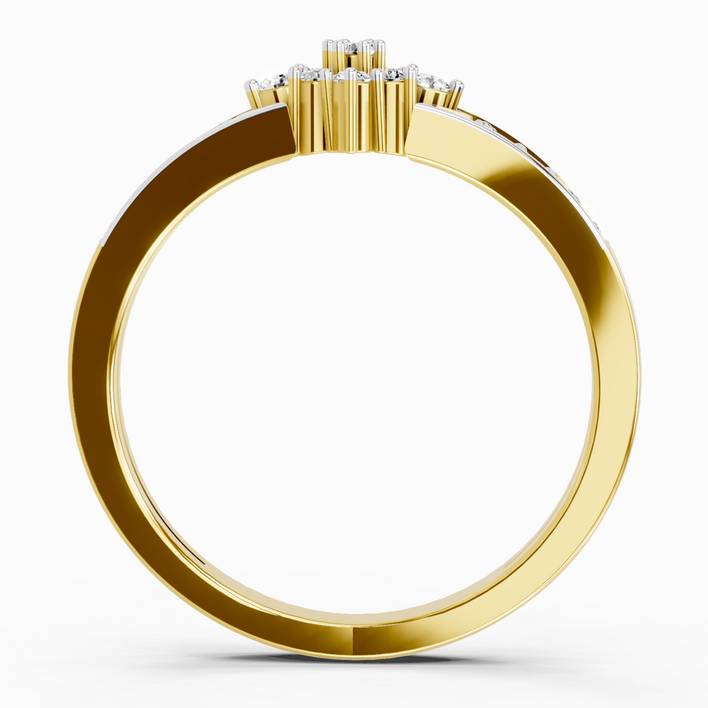 Sparkles 0.2 1 Ct Round Cluster Diamond Ring in 14K Gold