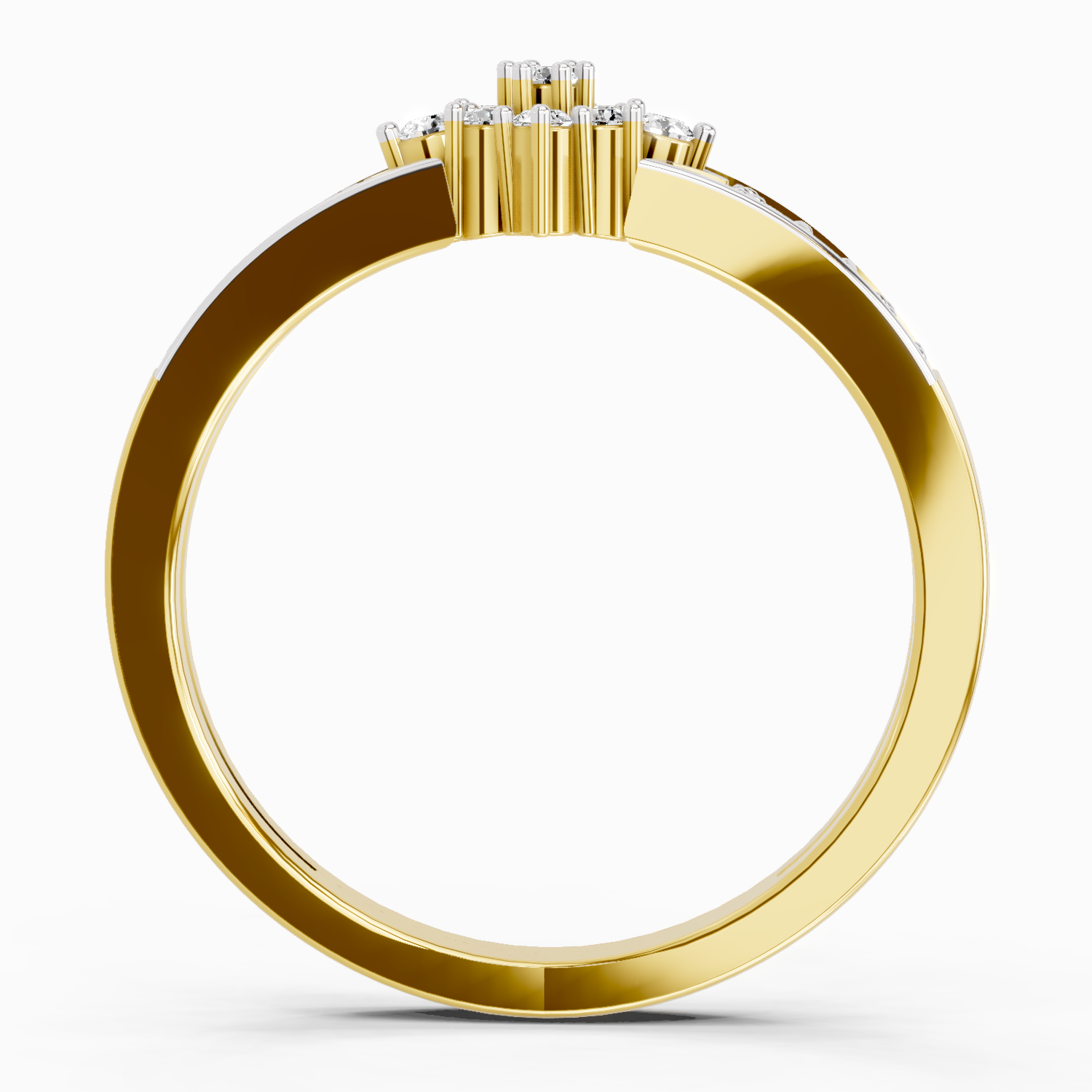 Sparkles 0.2 1 Ct Round Cluster Diamond Ring in 14K Gold