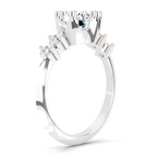 1.71 Carat Round Side Stone Engagement Ring