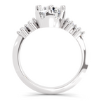 1.71 Carat Round Side Stone Engagement Ring