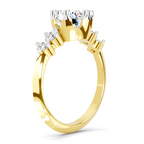 1.71 Carat Round Side Stone Engagement Ring