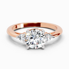 1.71 Carat Round Side Stone Engagement Ring