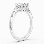 1.05 Carat Round 3 Stone Diamond Ring