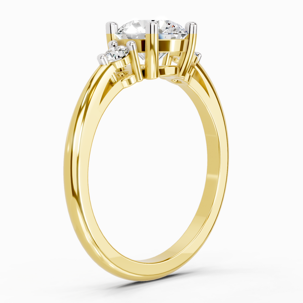 1.05 Carat Round 3 Stone Diamond Ring
