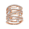 Lab Grown Diamond 2.6 Carat Intertwining Multi-Stone Ring 14KY