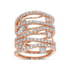 Lab Grown Diamond 2.6 Carat Intertwining Multi-Stone Ring 14KY