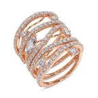 Lab Grown Diamond 2.6 Carat Intertwining Multi-Stone Ring 14KY