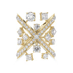 Lab Grown Diamond 4.32 Carat Multi Shape Liner Ring 14KW