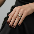 Lab Grown Diamond 4.32 Carat Multi Shape Liner Ring 14KW