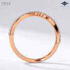 Arias by Lara Dutta Opulent Wave Pave Diamond Ring