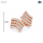 Arias by Lara Dutta Opulent Wave Pave Diamond Ring