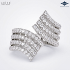 Arias by Lara Dutta Opulent Wave Pave Diamond Ring