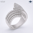 Arias by Lara Dutta Opulent Wave Pave Diamond Ring