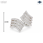 Arias by Lara Dutta Opulent Wave Pave Diamond Ring