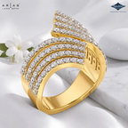 Arias by Lara Dutta Opulent Wave Pave Diamond Ring
