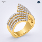 Arias by Lara Dutta Opulent Wave Pave Diamond Ring