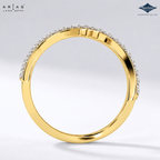 Arias by Lara Dutta Opulent Wave Pave Diamond Ring