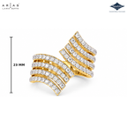 Arias by Lara Dutta Opulent Wave Pave Diamond Ring