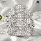 Arias by Lara Dutta Asteria Diamond Leaf Cluster Ring