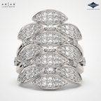 Arias by Lara Dutta Classic Leaf Cluster Diamond Ring