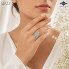 Arias by Lara Dutta Classic Leaf Cluster Diamond Ring