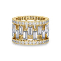 Lab Grown Diamond 6.65 Carat Baguette Grand Eternity Ring 14KW