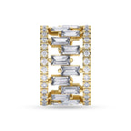 Lab Grown Diamond 6.65 Carat Baguette Grand Eternity Ring 14KW