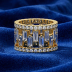 Lab Grown Diamond 6.65 Carat Baguette Grand Eternity Ring 14KW