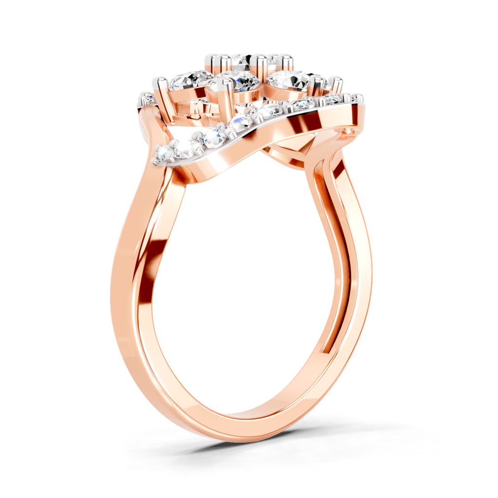 0.75 Carat Diamond Cluster Ring