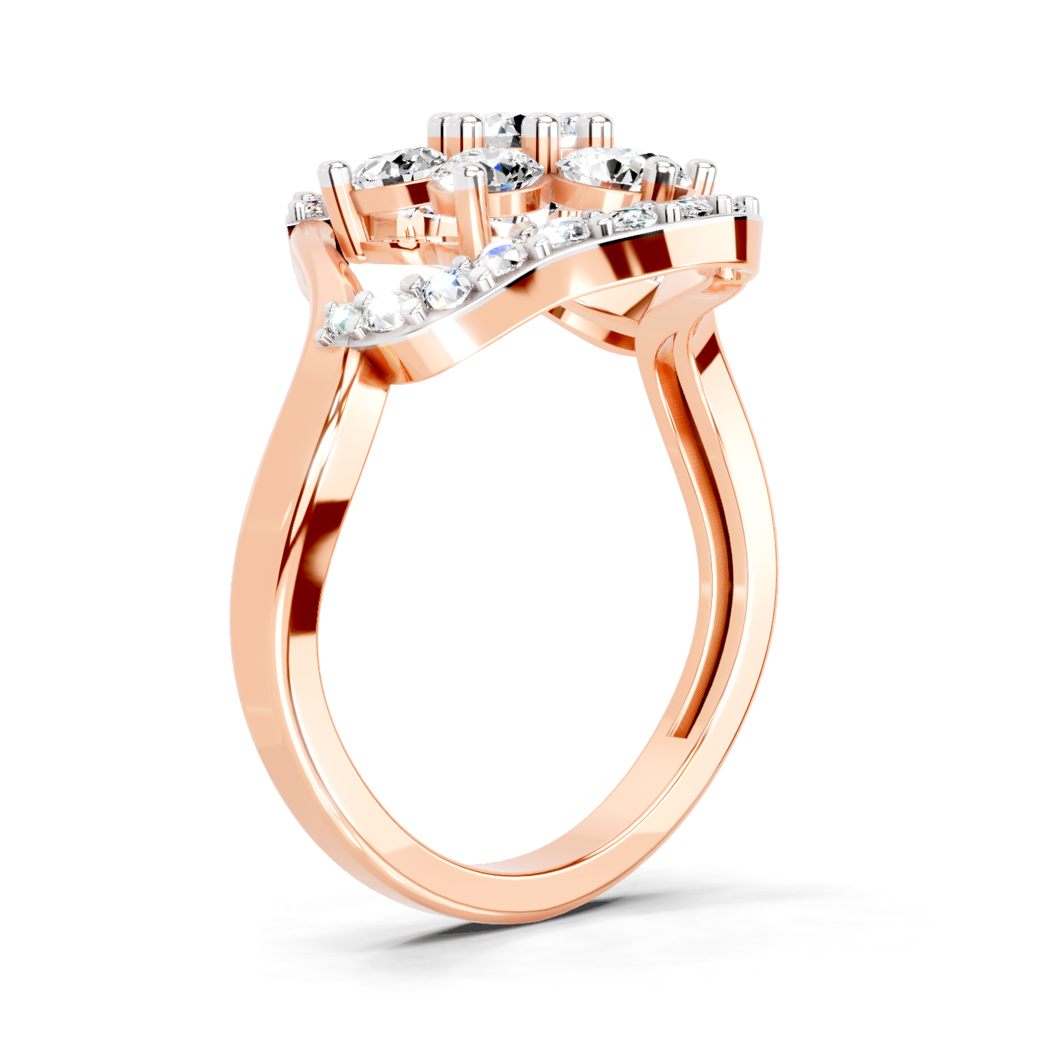 0.75 Carat Diamond Cluster Ring