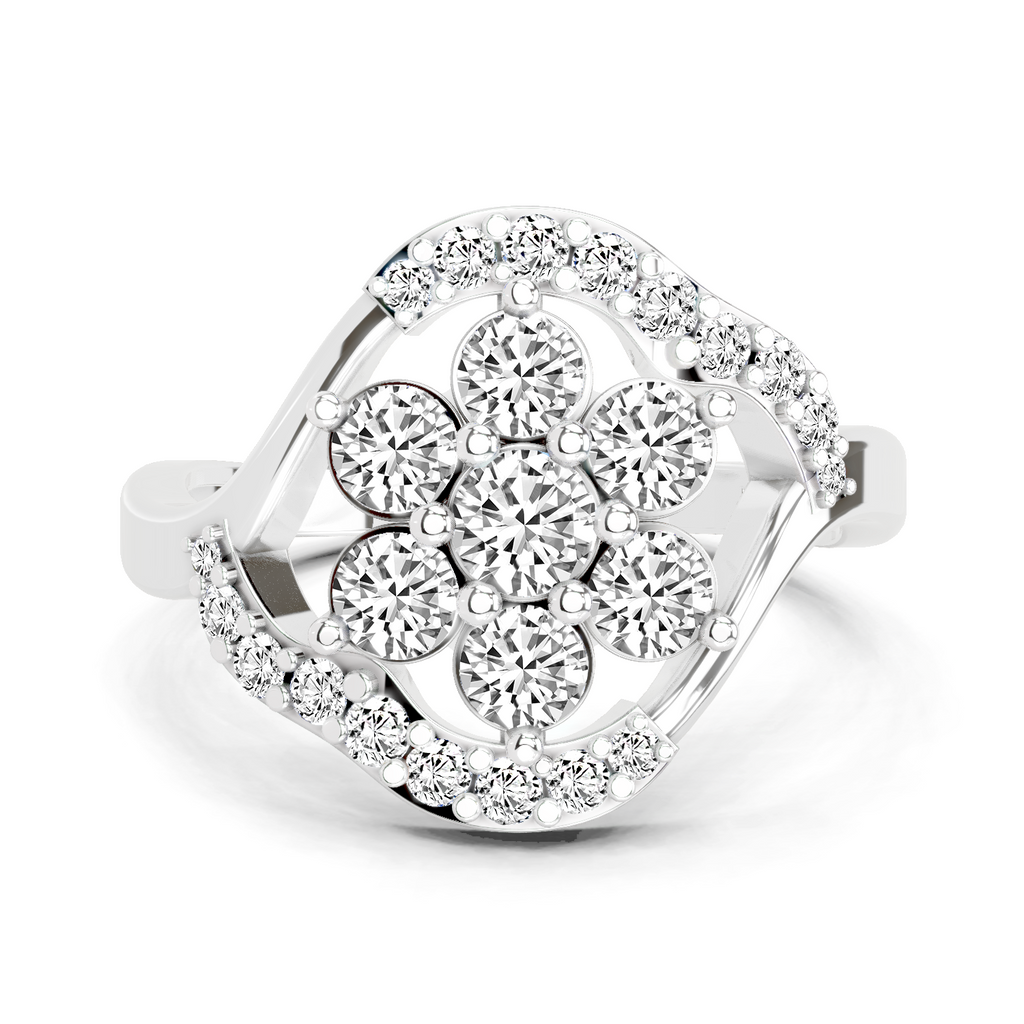 0.75 Carat Diamond Cluster Ring