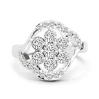 0.75 Carat Diamond Cluster Ring