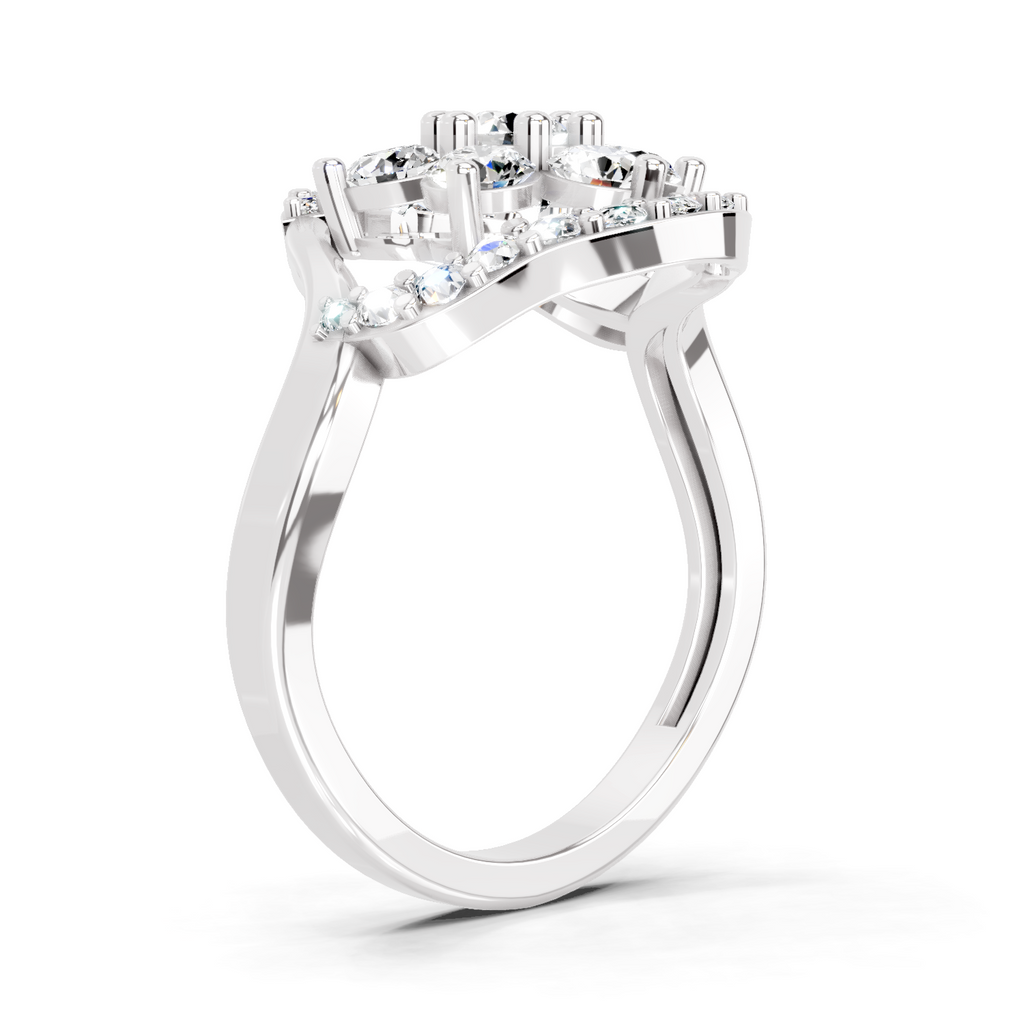 0.75 Carat Diamond Cluster Ring