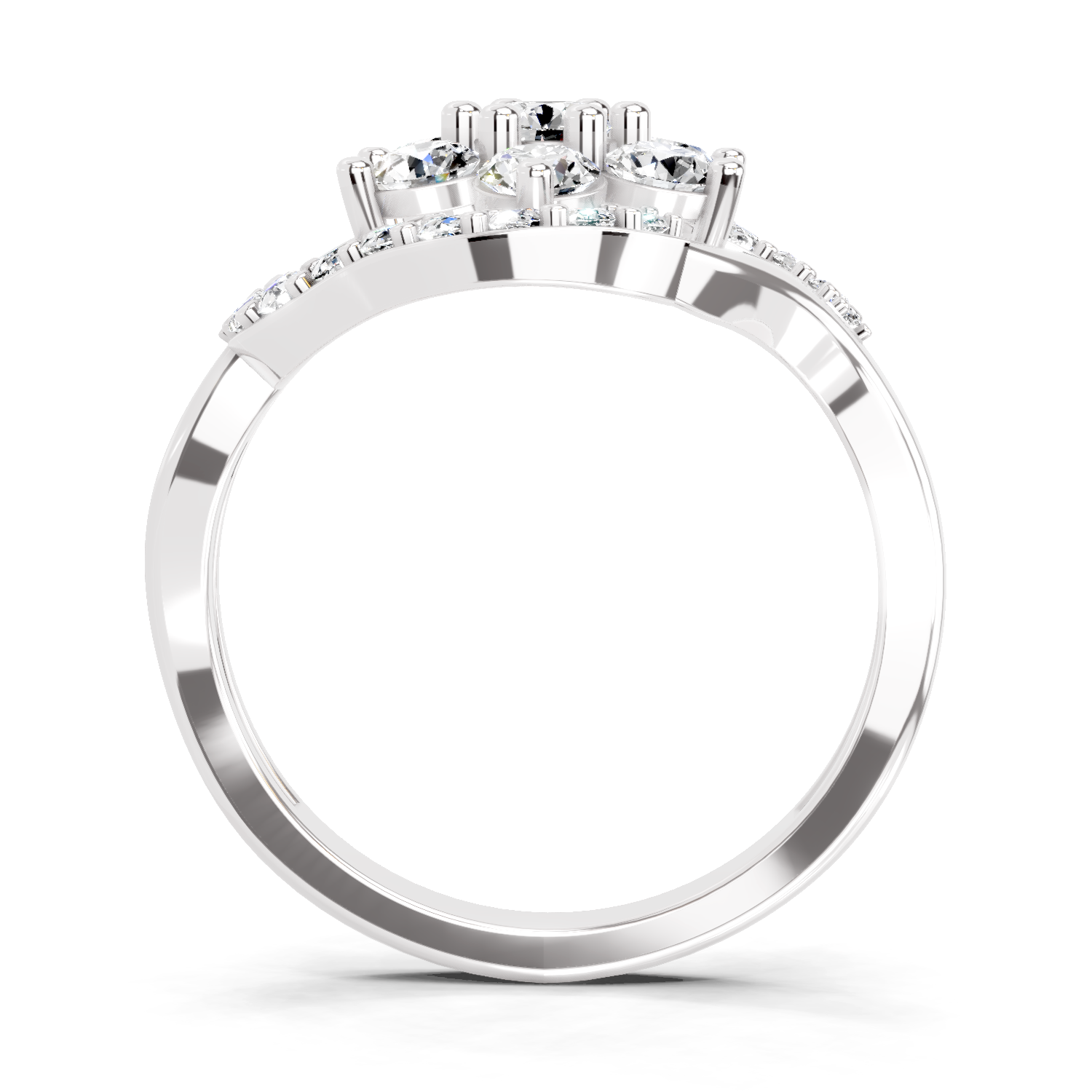 0.75 Carat Diamond Cluster Ring