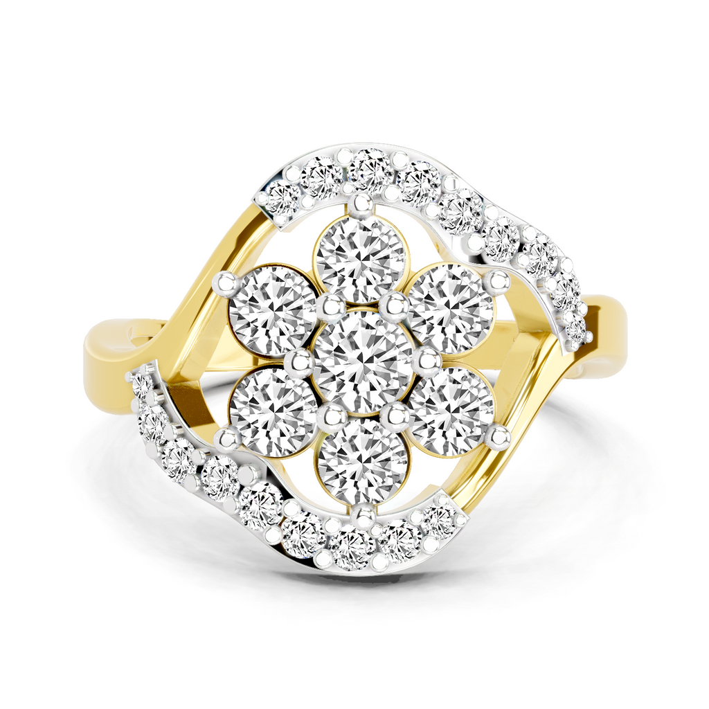 0.75 Carat Diamond Cluster Ring