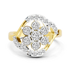 0.75 Carat Diamond Cluster Ring