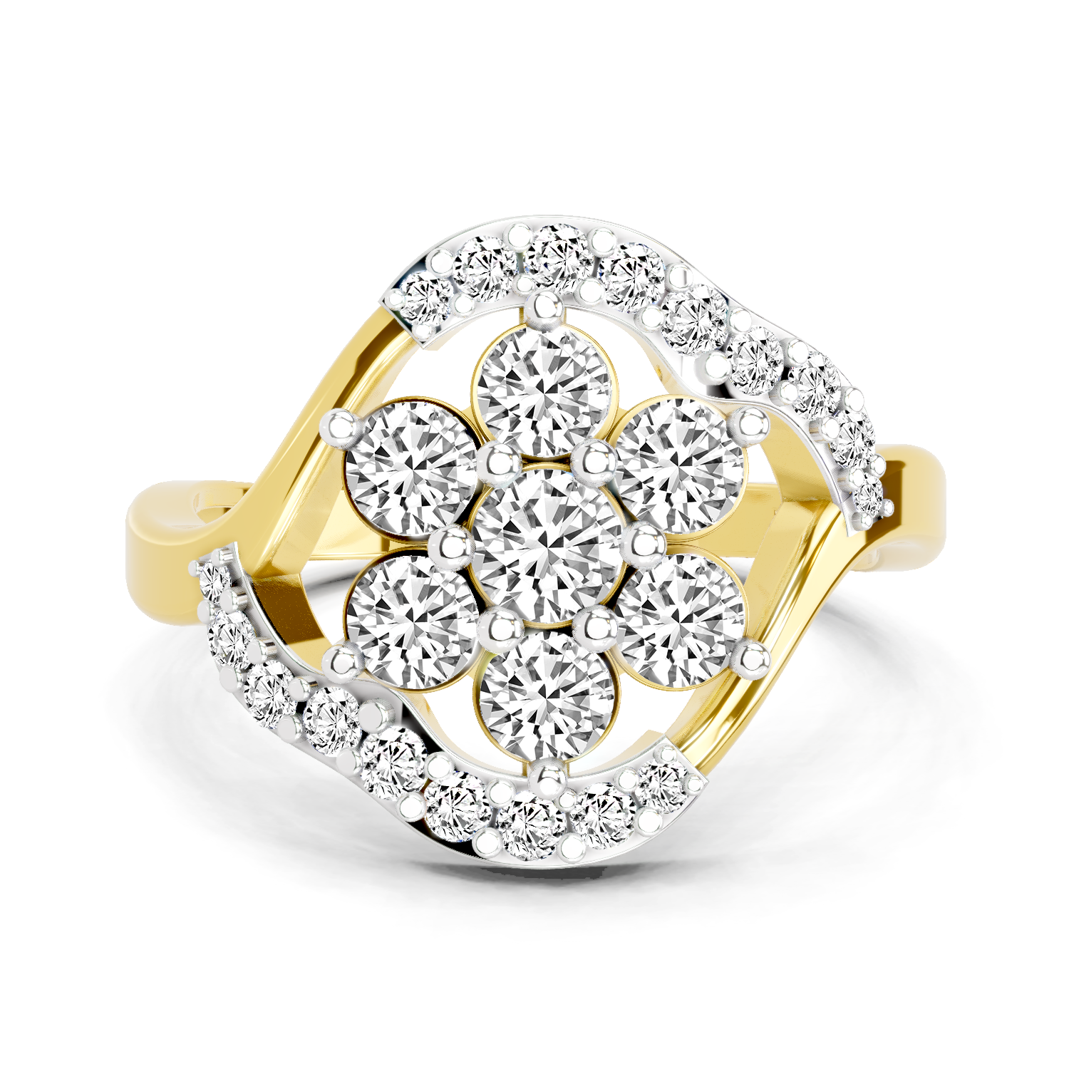 0.75 Carat Diamond Cluster Ring