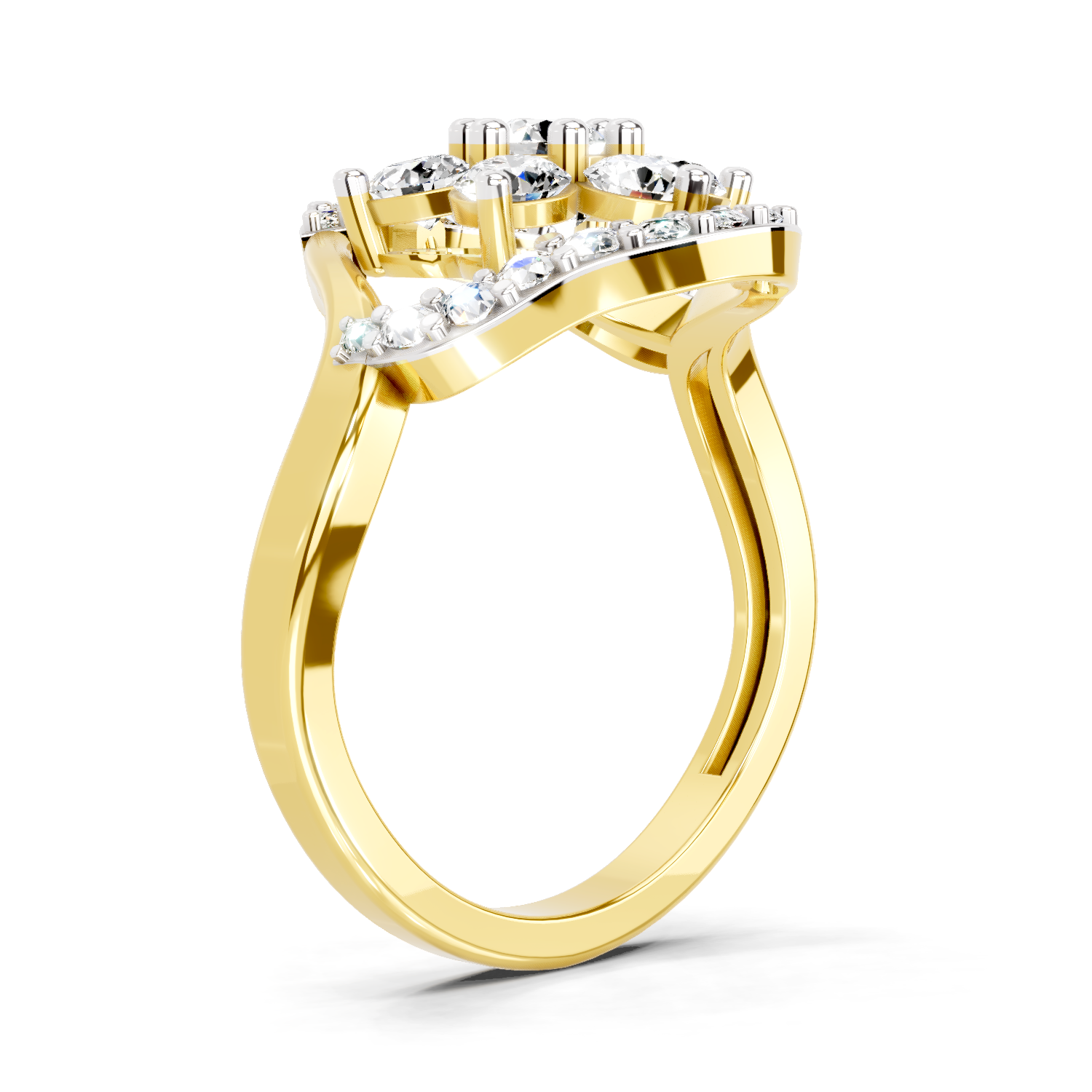 0.75 Carat Diamond Cluster Ring
