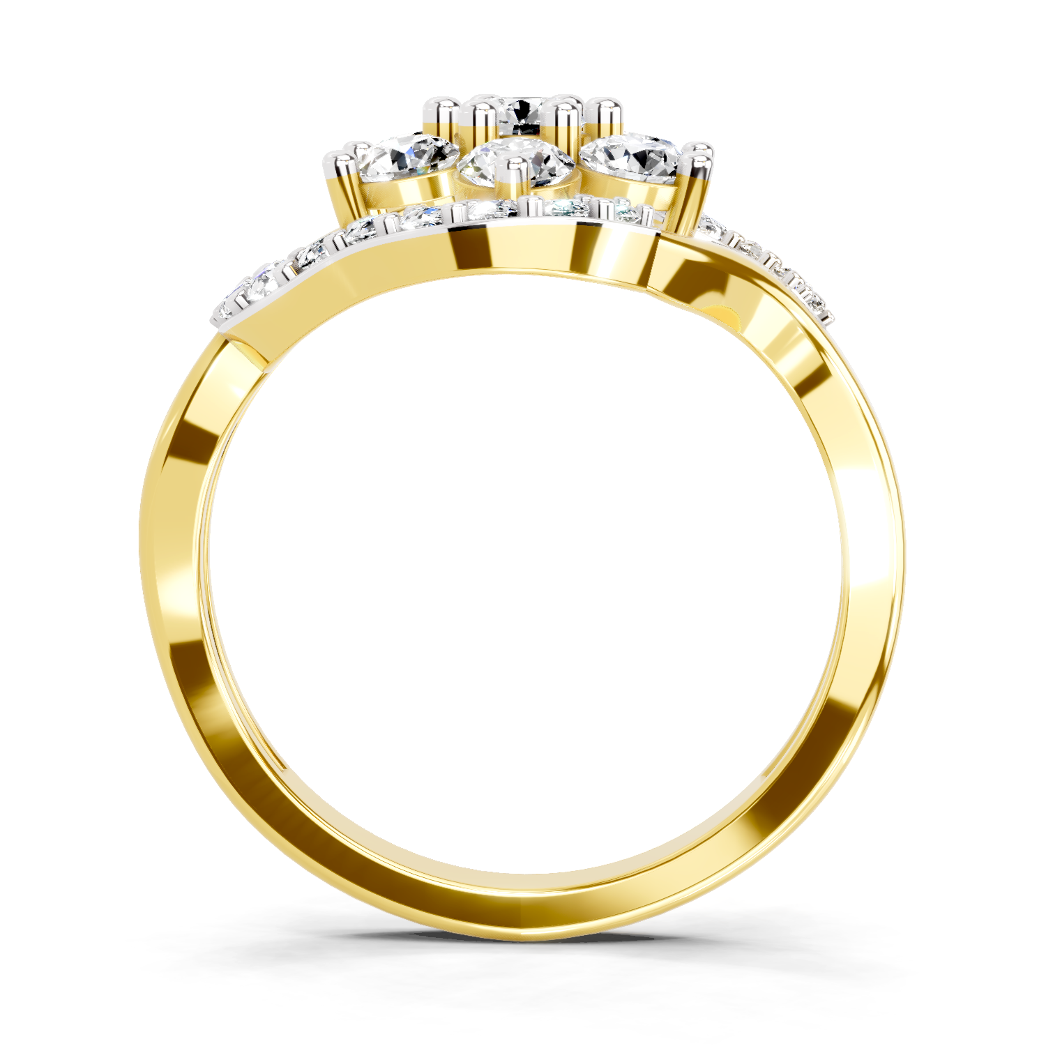 0.75 Carat Diamond Cluster Ring