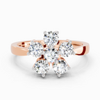 0.66 Carat Flower Diamond Ring