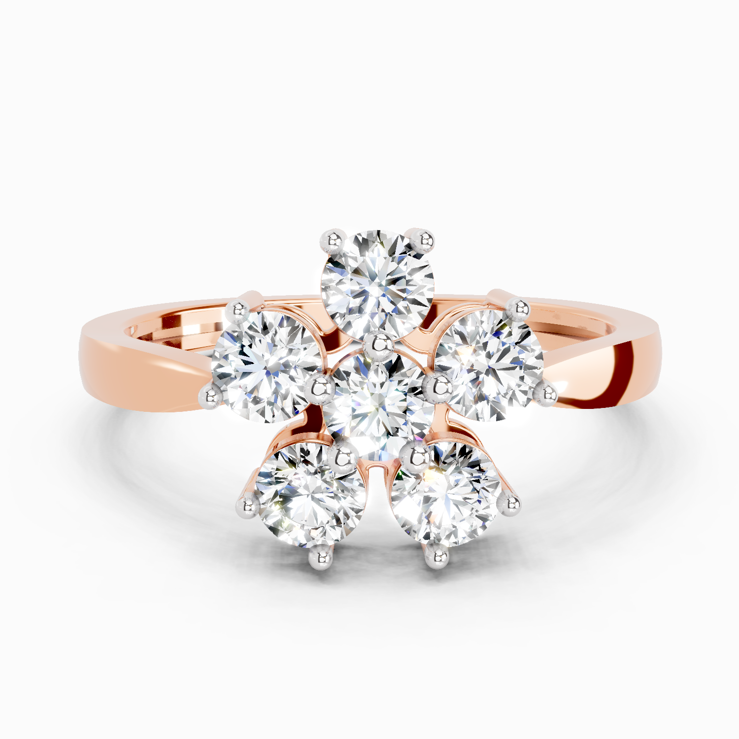 0.66 Carat Flower Diamond Ring