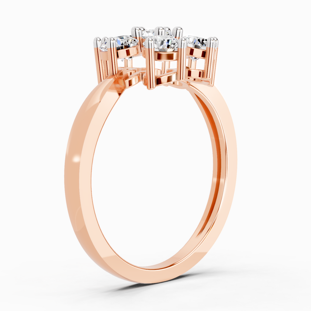 0.66 Carat Flower Diamond Ring