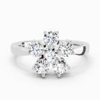 0.66 Carat Flower Diamond Ring