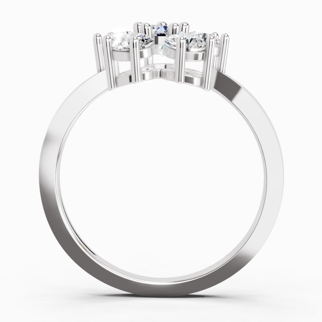 0.66 Carat Flower Diamond Ring