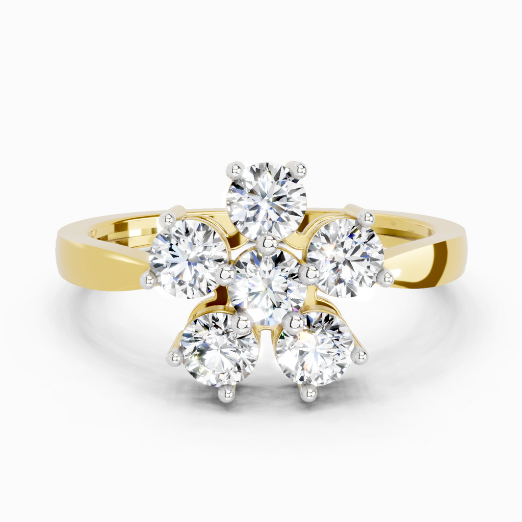 0.66 Carat Flower Diamond Ring