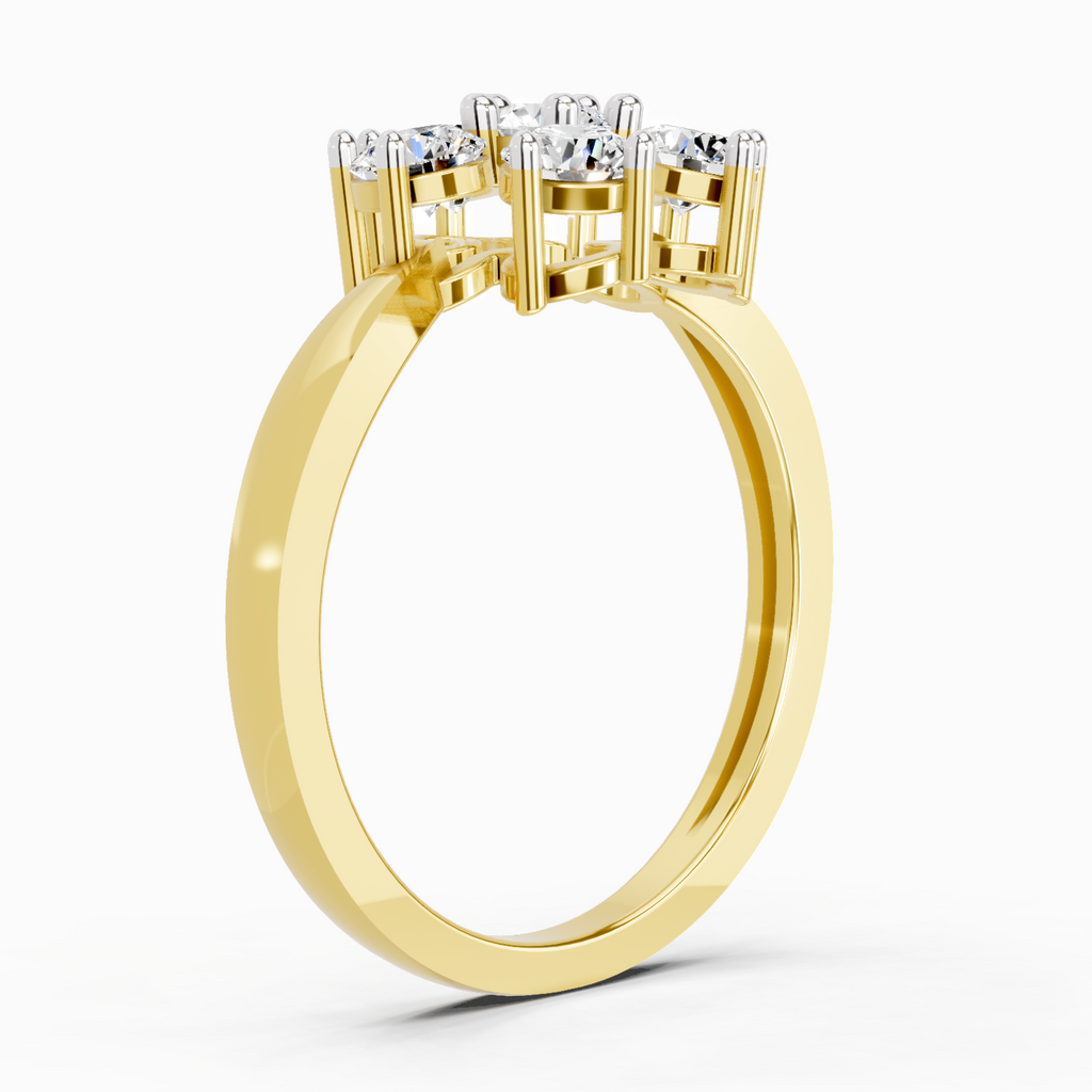 0.66 Carat Flower Diamond Ring