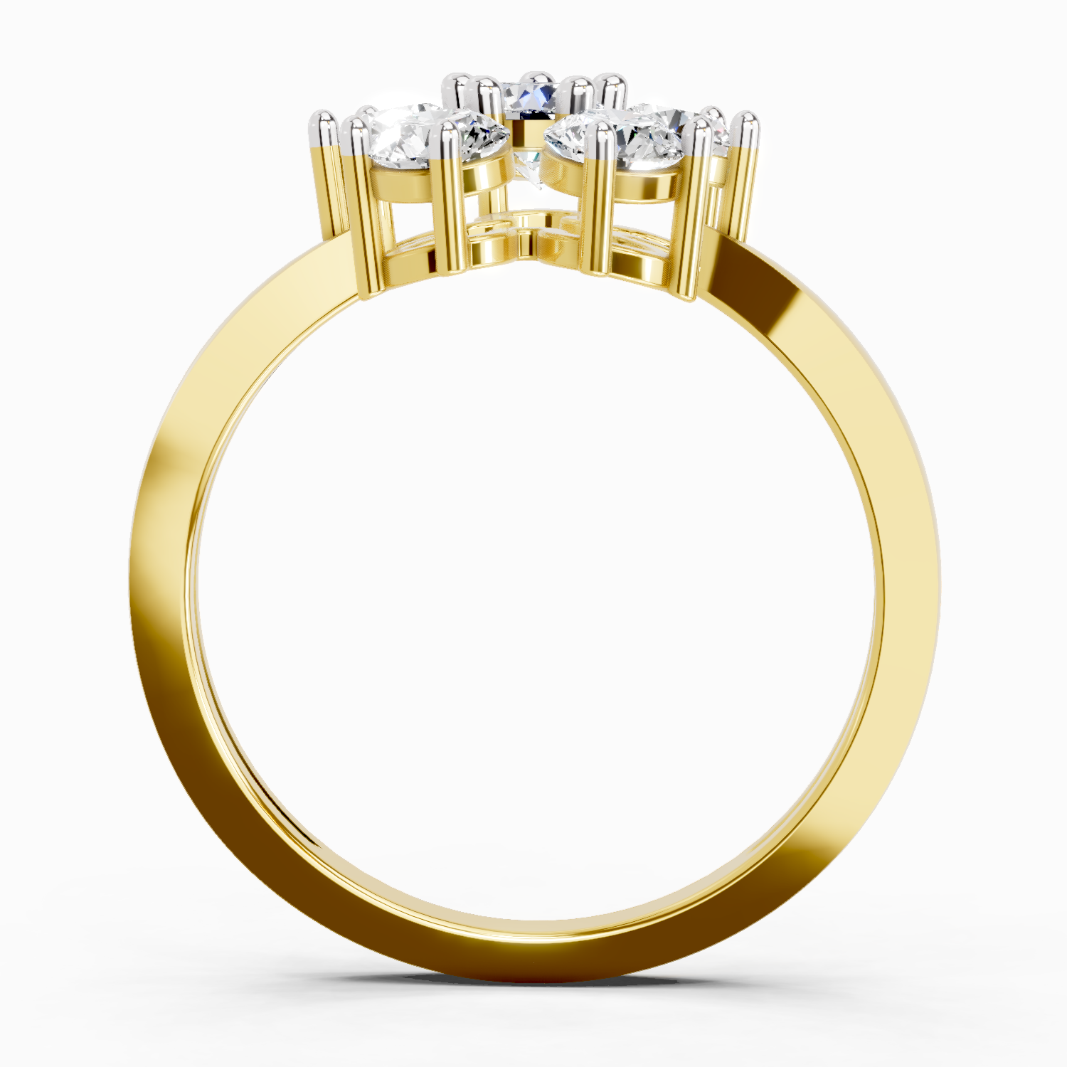 0.66 Carat Flower Diamond Ring